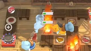 Overcooked 2 5-2, 4 Stars (3 Players) Playing with Fire🔥