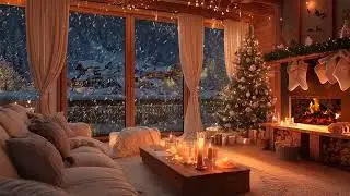 Calm Christmas Instrumental 🎅 Soft Piano & Fire Crackling for Sleep and Relaxation