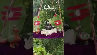 Miniature garden Shivpind decor with swing 🌹🌿🪔#shortsfeed #sravanamasam #mahadev #shorts