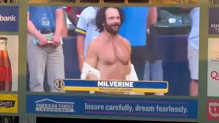 Milwaukee legend Milverine throws out first pitch at Brewers game