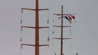 Helicopter-wire-pull