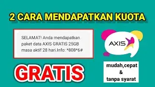 🛑2 CARA DAPAT KUOTA GRATIS AXIS 2025 TERBARU_KUOTA GRATIS AXIS 2025 #internetgratisaxis 
