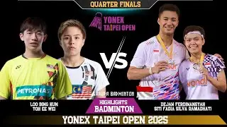DUEL Sengit ! Loo/Toh (MAS) vs Dejan/Fadia (INA) | Taipei Open 2025 Badminton QF