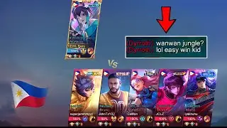 WANWAN JUNGLE vs 5 TOP SUPREME TRASHTALKER ( mythic rank )