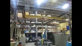 Overhead Shop Crane - Approx 16' X 20' Area w/ Aero Material Handling 1 Ton Under Slung Bridge Crane