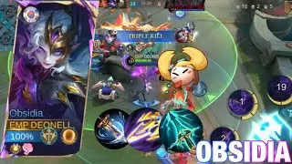 WHEN GLOBAL OBSIDIA ONE HIT BUILD!! - DOMINATE😱 SOLO RANK IN MOBILE LEGENDS