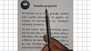 تعلم القراءة الإسبانية من الصفر مع القواعد familia pequeña #تعلم_اللغة_الاسبانية