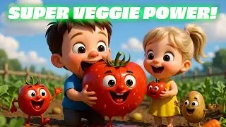 Super Veggie Power! | 🍅 Yummy Vegetables Nursery Rhyme 🥔