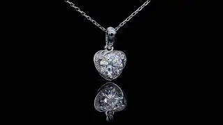 1.0 CT MOISSANITE DIAMOND CLASSIC HEART PENDANT NECKLACE by Evani Naomi Jewelry