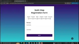 Multi-Step Registration Form Using HTML, CSS and JavaScript with Source Code