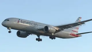 American Airlines Boeing 787-9 Dreamliner Sunrise Arrival at Heathrow ✈️🌅