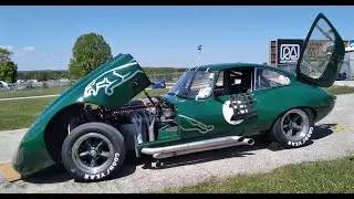 1964 Jaguar E type 4.2L Road Racer All Around View with Track Action!