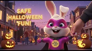 Baby Rabbit's Safe Halloween Fun | Trick or Treat Safety Song | Kids Halloween Rules