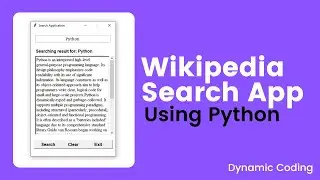 Search App / Tkinter GUI projects tutorial in Hindi / Cool Python Project / scrap wikipedia data
