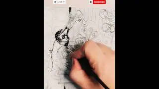 Black Terror Sketch Cover Transfer Speedrun Part 5 #sketch #artist #timelapse #series