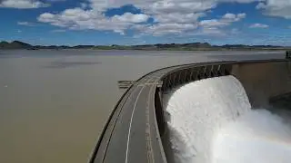 Gariep Dam the largest Dam in South Africa in Flood 2025