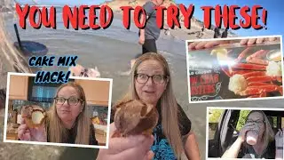 Лайфхак для торта. Крабовые ножки из Aldi. Новый напиток из Starbucks. Пляжный день. ⛱️