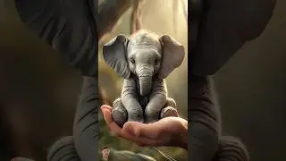 Cute baby elephant AI generated video #ai #elephant #shorts  #cuteanimal #animals #animation