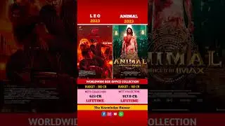 Animal vs Leo Lifetime Box office collection comparison #animal #leomovie #shorts