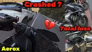 Aerox crashed ? / Total loss hogyi aerox / 💔💔 / @hs_vlogs900 