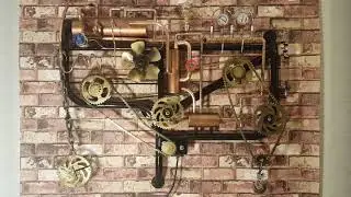 Steampunk Mechanical Kinetic Moving Wall Art Moving Cogs Sculpture Mechanics Metalwork Madness