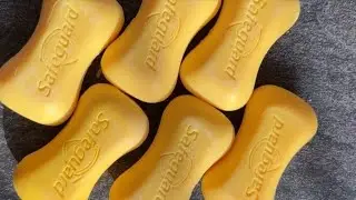 Yellow Soap💛💛 Cutting ASMR 💛💛🧼 | Bright Clean Slices &bull; Relaxing Sounds &bull; Deep Calm