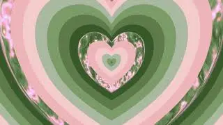 Pink and green heart background | chrome effect | 1 hour loop background 💖💚