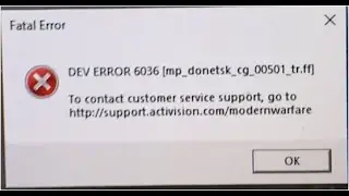 DEV Error 6036 FIX 100% CoD Warzone