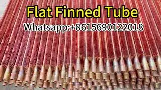 Flat finned tube for radiator.#fintube #radiator #heatexchanger