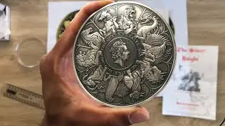 2022 The Royal Mint UK Queens Beast Completer Series 10oz Silver Antique Bullion Coin