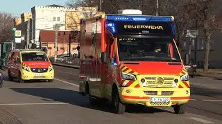 Potsdam Fire Dept. Ambulance 3 & Emergency Doctor Car 1 responding [GER | 19.1.2025]