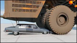 BELAZ vs ARMORED LIMOUSINE! CRASH TEST! - BeamNg Drive