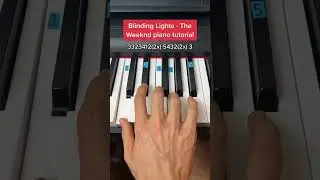 Blinding Lights - The Weeknd Easy Piano Tutorial