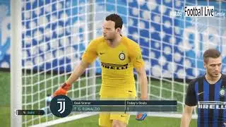PES 2019 Juventus vs Inter C Ronaldo poker 4 goals Gameplay PC