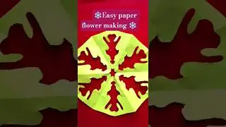 ❄️ Easy paper flower making ❄️#trending #paperart #craft #shortsfeed #viral #flowermaking #youtube