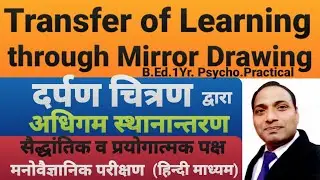 #Transfer of Learning By Mirror DrawingLearning by Mirror Drawing