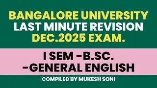 BU-1st Sem.B.SC..-English-LAST MINUTE REVISION-SEP SYLLABUS