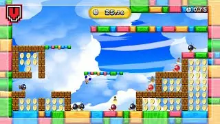 Attack of the Bob-ombs (Gold medal) // NEW SUPER MARIO BROS U DELUXE walkthrough