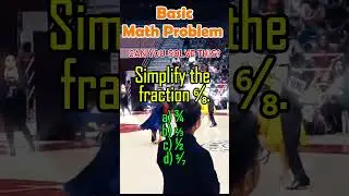 Simplify the fraction ⁶&frasl;₈.a) &frac34; b) ⅔ c) &frac12; d) ⁵&frasl;₇#viralvideochallenge #CivilServices #CAVRAA2025