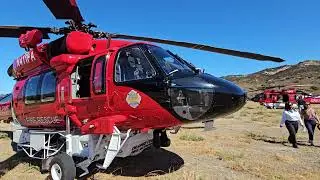 Brief walkaround of Orange County Fire Authority brand new Firehawk helicopter