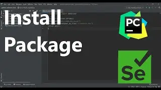 Python Selenium: Install a package in PyCharm