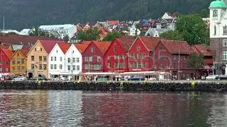 Cityscape Of Bryggen In Bergen, Norway. Stock Footage