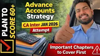 CA Inter Advanced Accounts Strategy to Score 60+ 🎯| CA Inter Jan 2026 #cainterjan2026 #cainter 