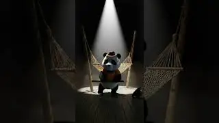 Cute Panda Falls From Hammock | Funny Panda Animation Short 🐼 #cuteanimals #fail #animation #pets