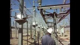 69 kV Substation Live Line Insulator Washing.AVI