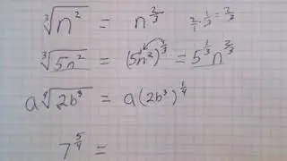 Converting between Radical and Rational Exponent Forms