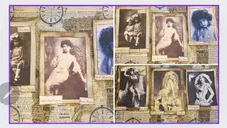 EASY MASS MAKING JUNK JOURNAL VINTAGE CABINET CARDS FROM THE 1800'S & EARLY 1900'S