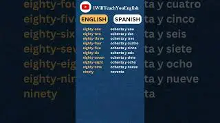 N&uacute;meros ingles 81-90 #ingles #inglesencasa #inglesfacil #inglesonline #english #englishgrammar