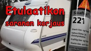 Asuntovaunun kaasukotelon kannen korjaus Hobby