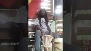 Ras Jamaal practicing the kete drum at the Nyahbinghi #Bahamas